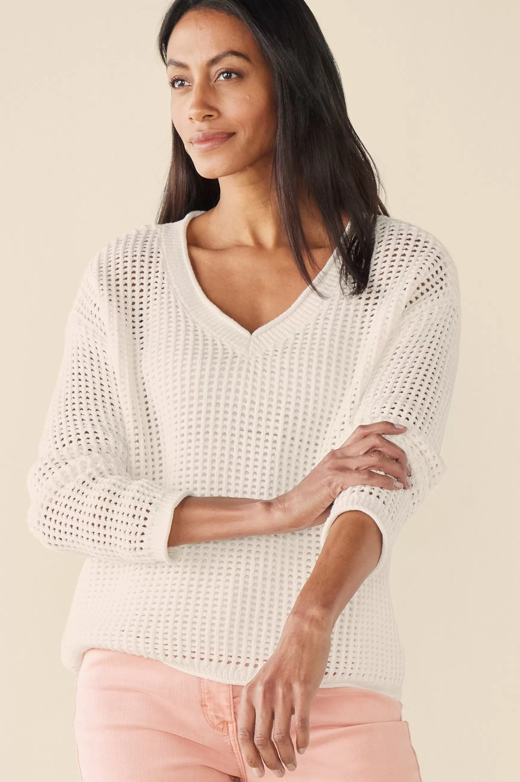 Soft Surroundings Feminine Flourish | Vacation Shop-Simone Crochet Sweater