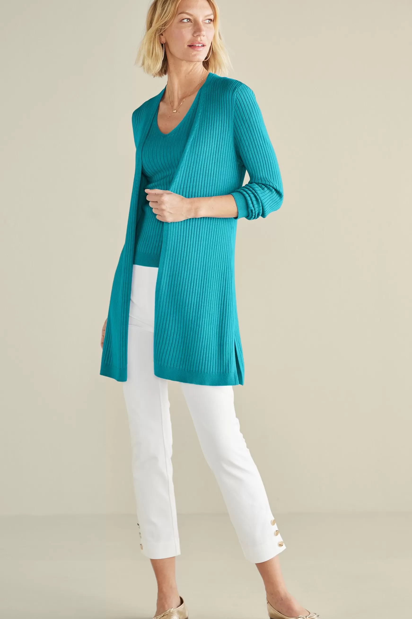 Soft Surroundings Everyday Styles | Vacation Shop-Soft Essential™ Ribbed Long Cardi