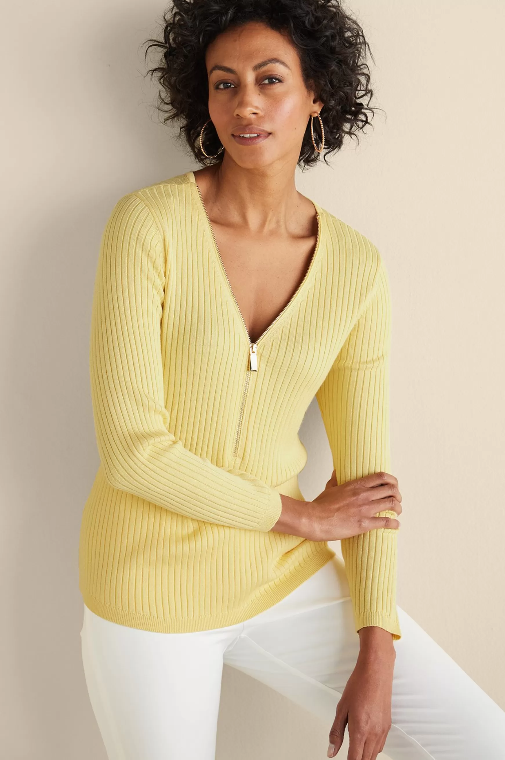 Soft Surroundings Soft Essential Styles | Vacation Shop-Soft Essential™ Ribbed Valentina Sweater