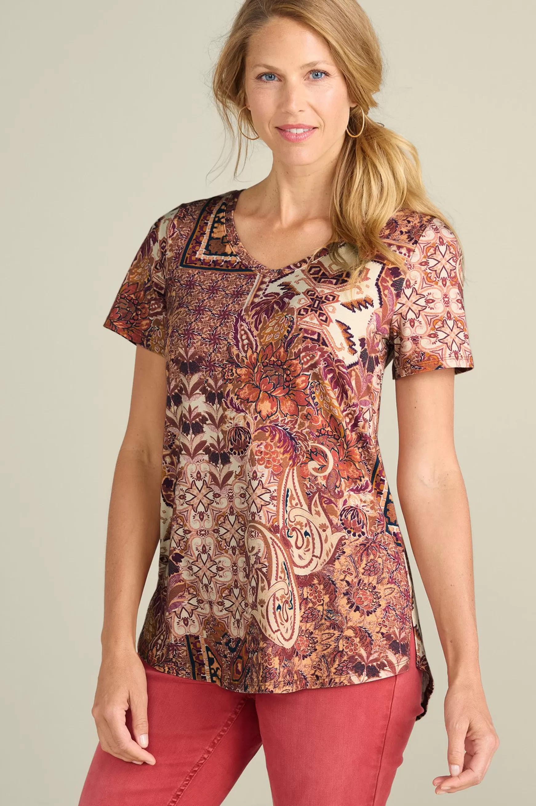 Soft Surroundings Soft Essential Styles | Everyday Styles-Soft Essential™ SUPIMA® Isabel Short Sleeve Tunic