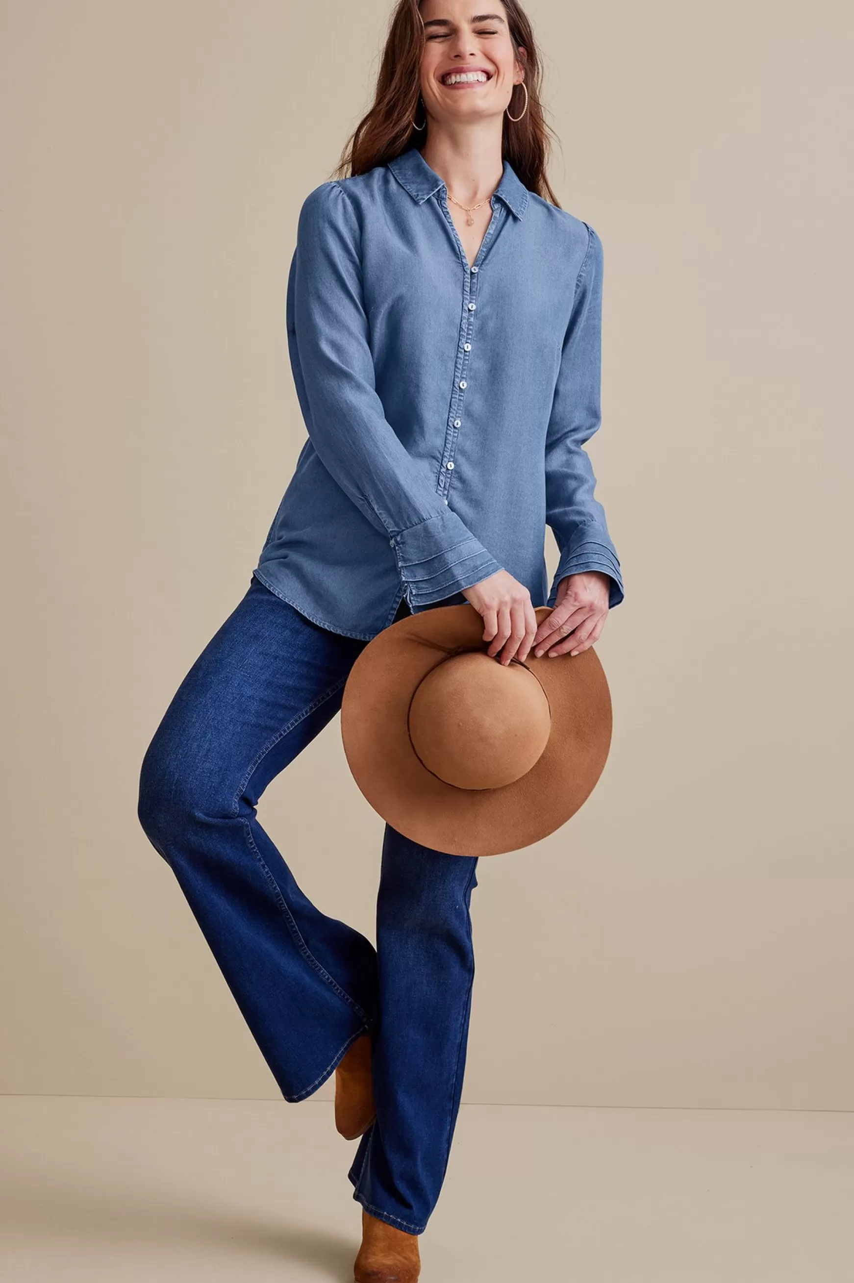 Soft Surroundings Into The Blues | Everyday Styles-Sonnet TENCEL™ Shirt