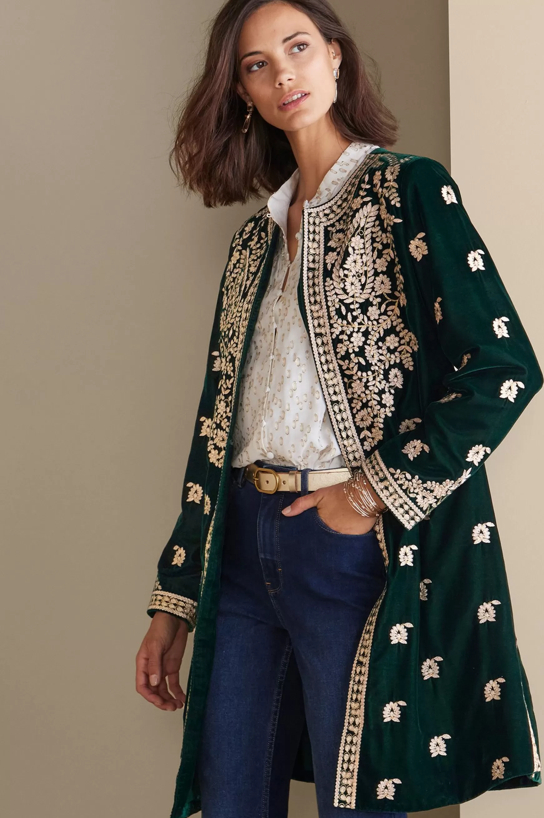 Soft Surroundings Feminine Flourish | EVelvet Styles-Tatianna Velvet Jacket