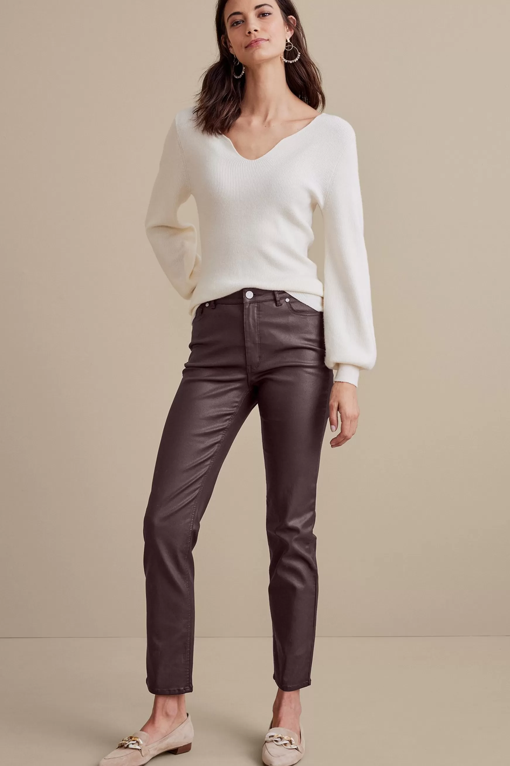 Soft Surroundings Everyday Styles | leggings-Ultimate Denim Coated Straight Leg Jeans