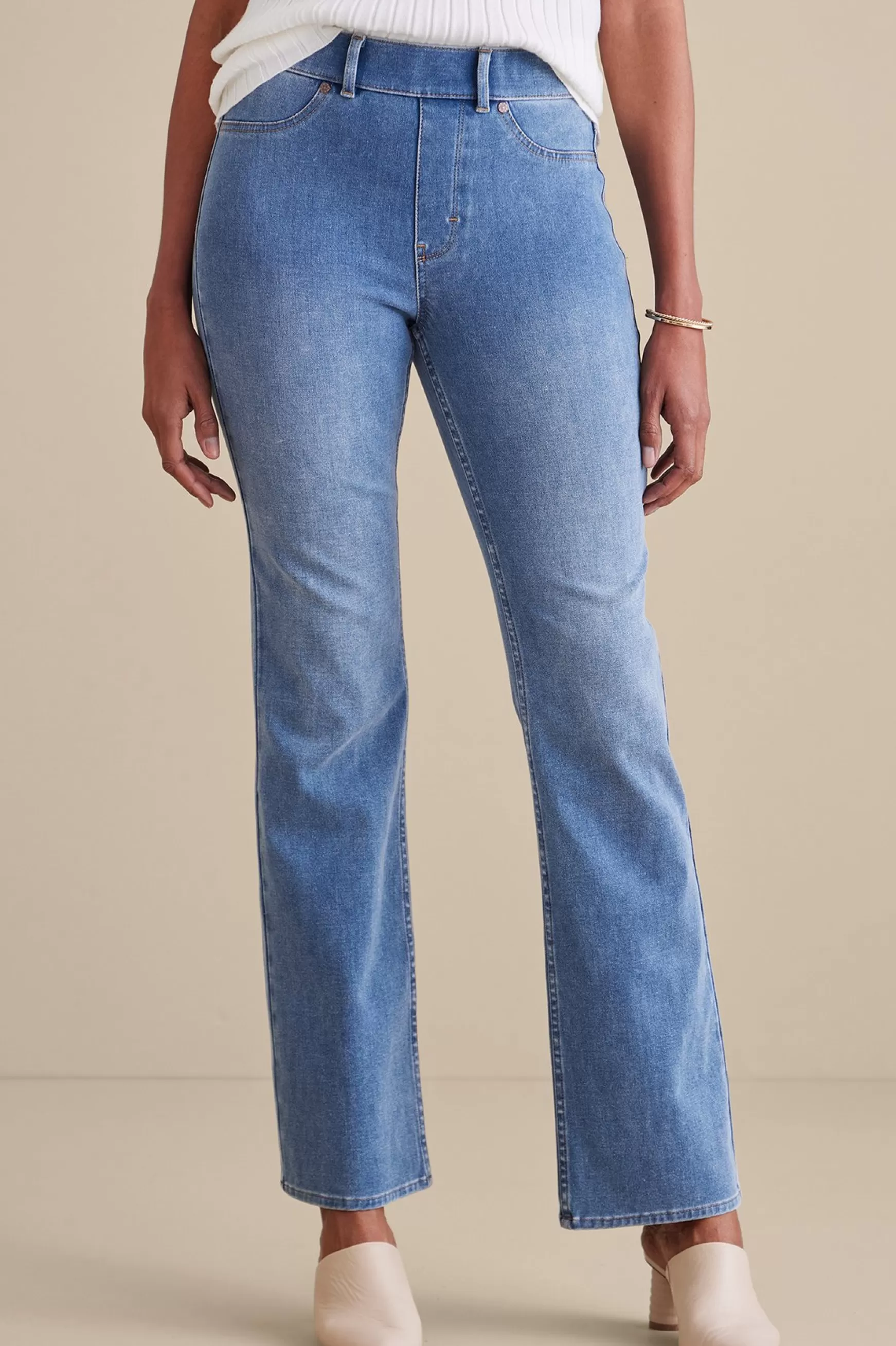 Soft Surroundings Into The Blues | Everyday Styles-Ultimate Denim Pull-On Bootcut Jeans