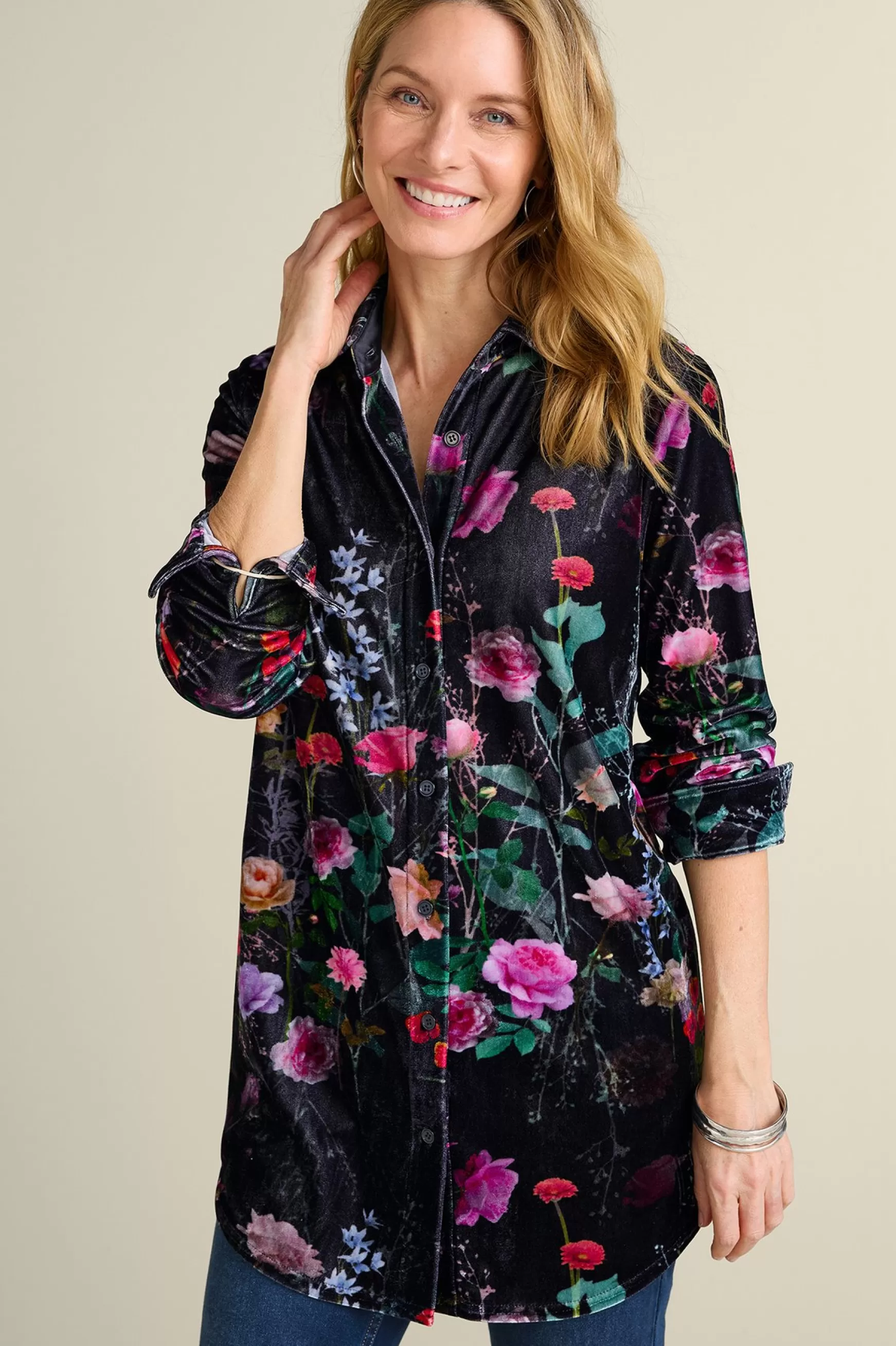 Soft Surroundings Everyday Styles | EVelvet Styles-Velvet Boyfriend Tunic Shirt