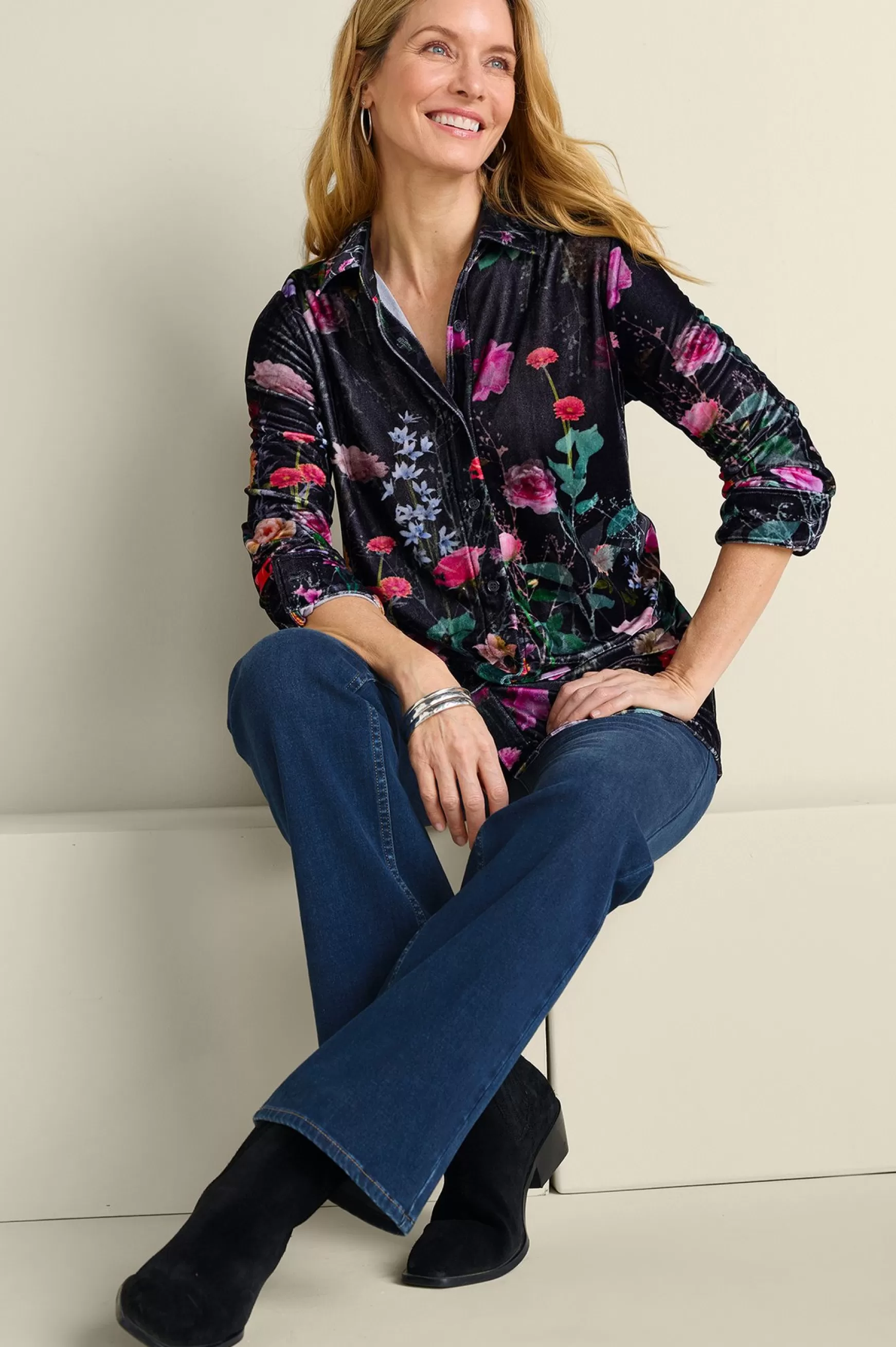 Soft Surroundings Everyday Styles | EVelvet Styles-Velvet Boyfriend Tunic Shirt