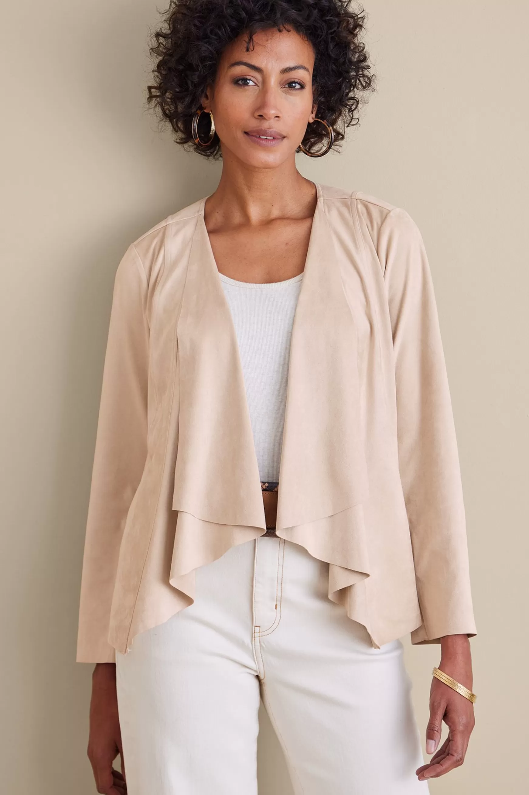 Soft Surroundings Jackets & Coats-Viviana Faux Suede Jacket