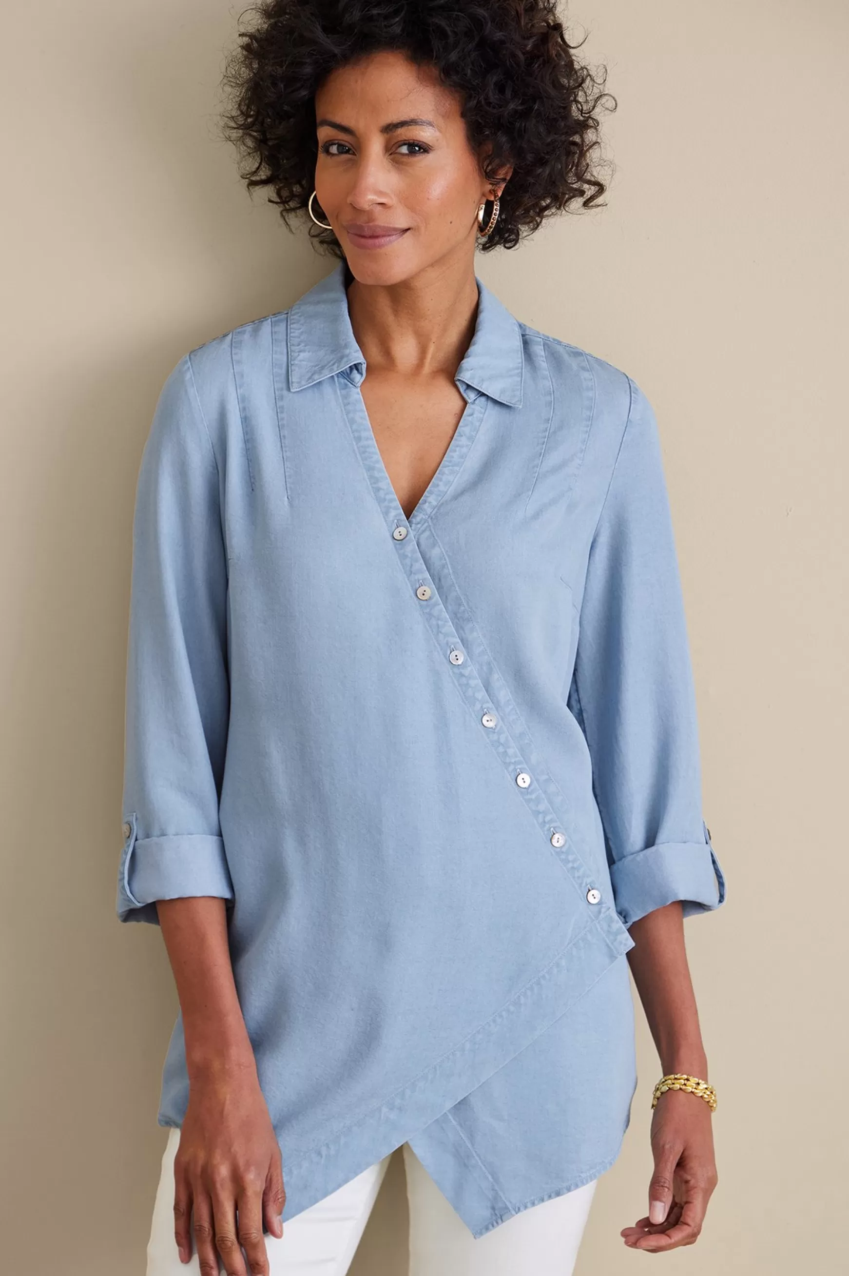 Soft Surroundings Into The Blues | Vacation Shop-Washed TENCEL™ Tunic