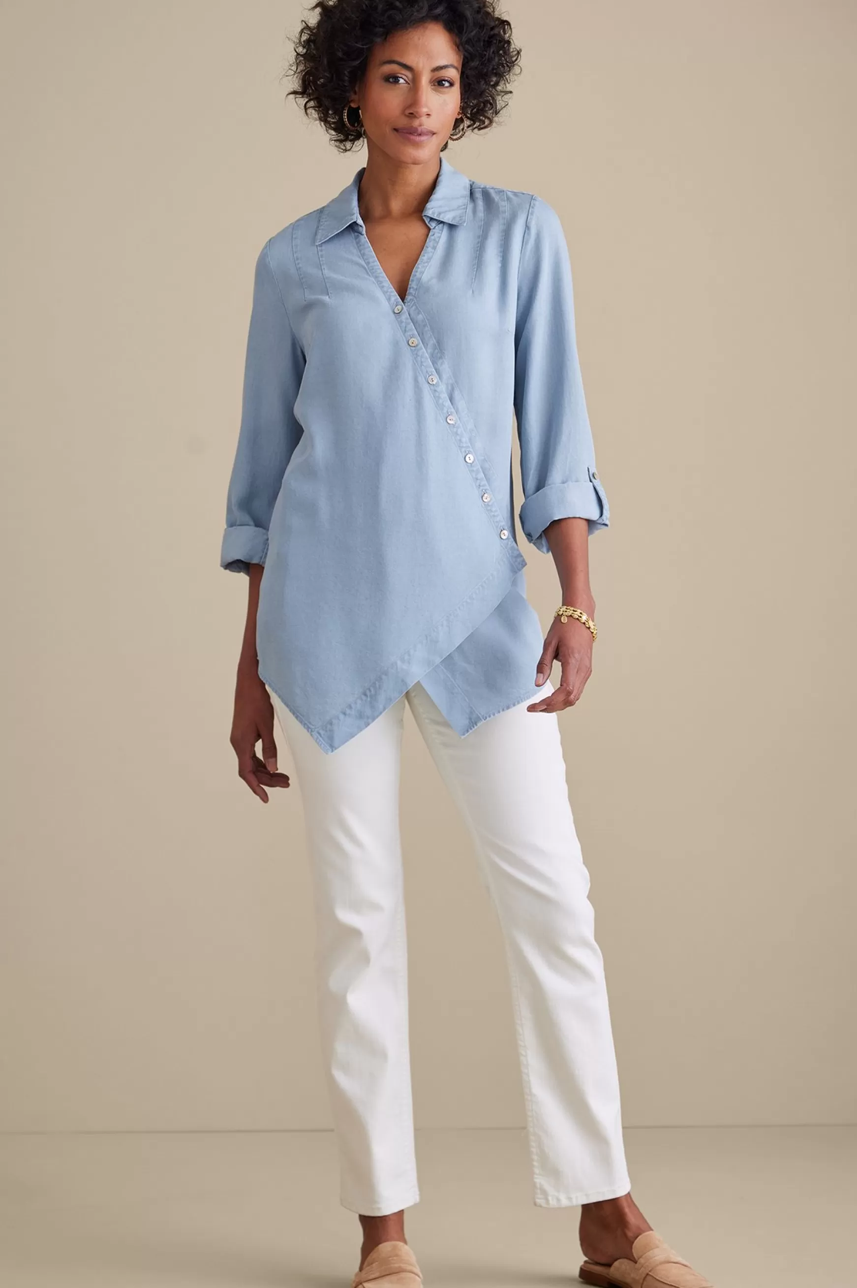 Soft Surroundings Into The Blues | Vacation Shop-Washed TENCEL™ Tunic