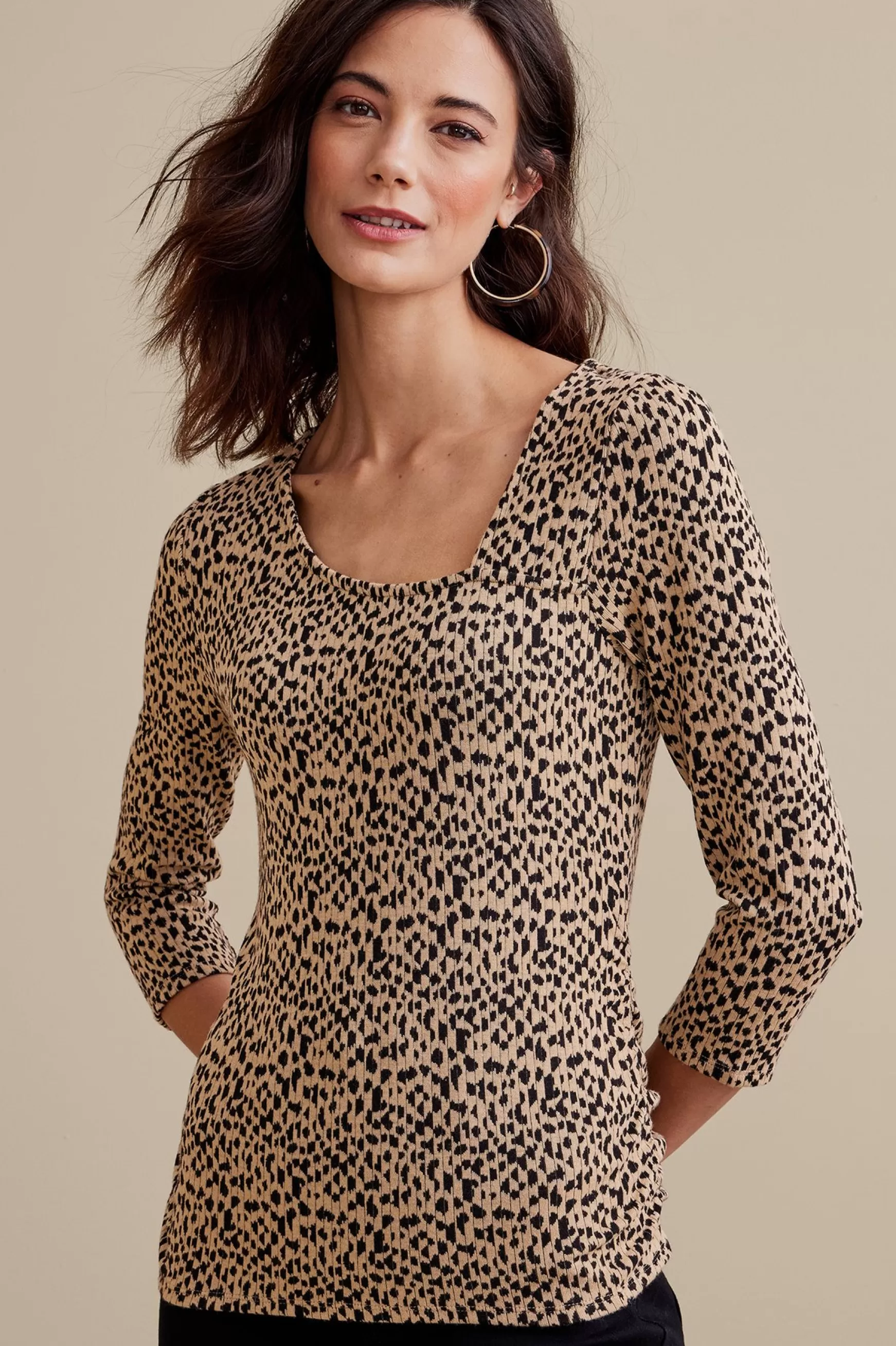 Soft Surroundings three quarter length | pullovers-Women Anesha Top