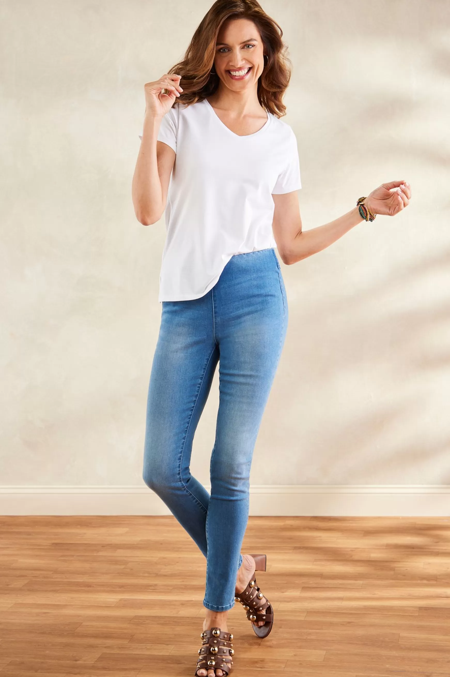 Soft Surroundings ankle | full length-Women Supremely Soft Pull-On Skinny Jeans